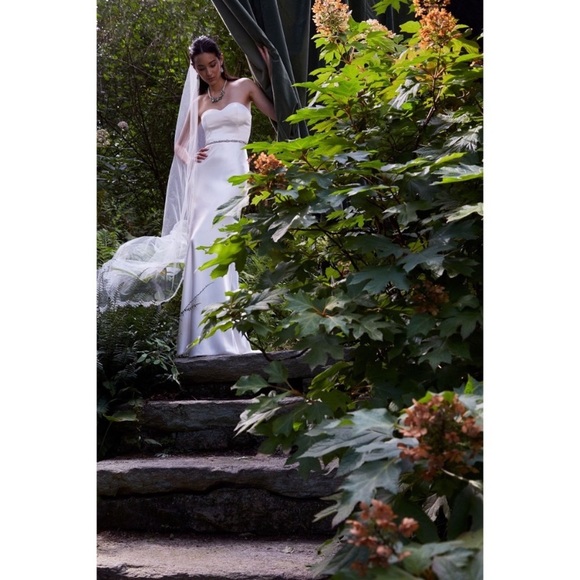 Anthropologie x BHLDN Moyna Frostlight Grosgrain Crysta Belt Sash $150 - Picture 3 of 7